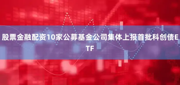 股票金融配资10家公募基金公司集体上报首批科创债ETF